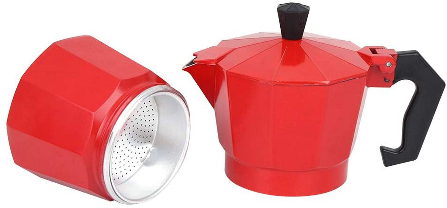 Skørter | 6 Cup Coffee Maker, Italian Style Coffee Maker, Moka Coffee Maker, Coffee Maker Tools, Quick Cleaning Pot for Home Office (Black)