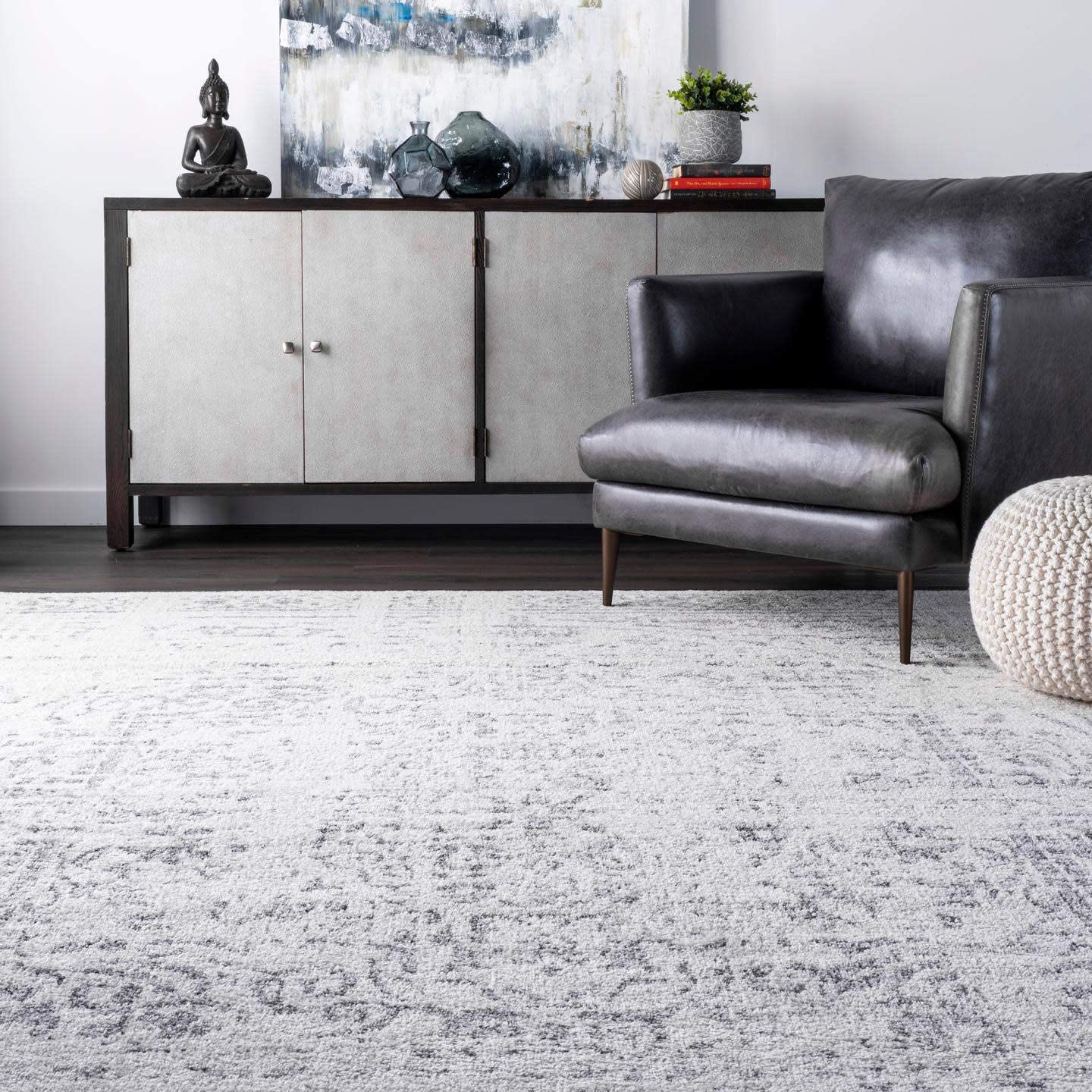 Skørter | nuLOOM Arlena Vintage Rug, 5' Round, Black