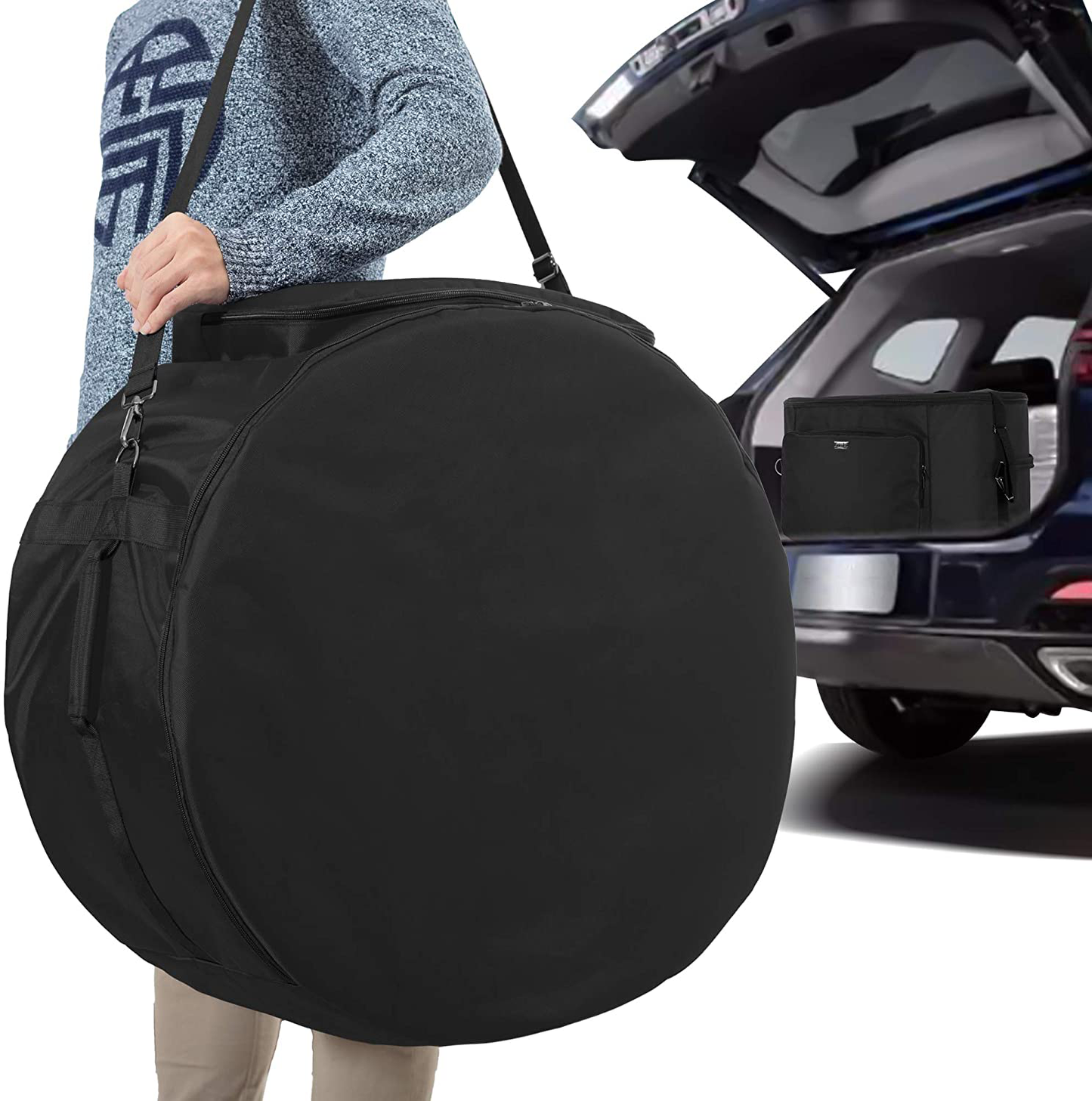 Skørter | SAMDEW 24-inch outdoor fire pit bag compatible with Outland Firebowl model 883 885, Firebowl travel carry axe for 24-inch diameter propane gas fire pit, black, bag only