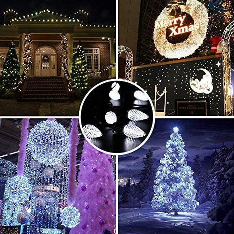 Skørter | Brizled Red Christmas Lights, 16 Feet 25 LED Faceted C9 Christmas Lights, Connectable 120V UL Certified Christmas Tree Lights
