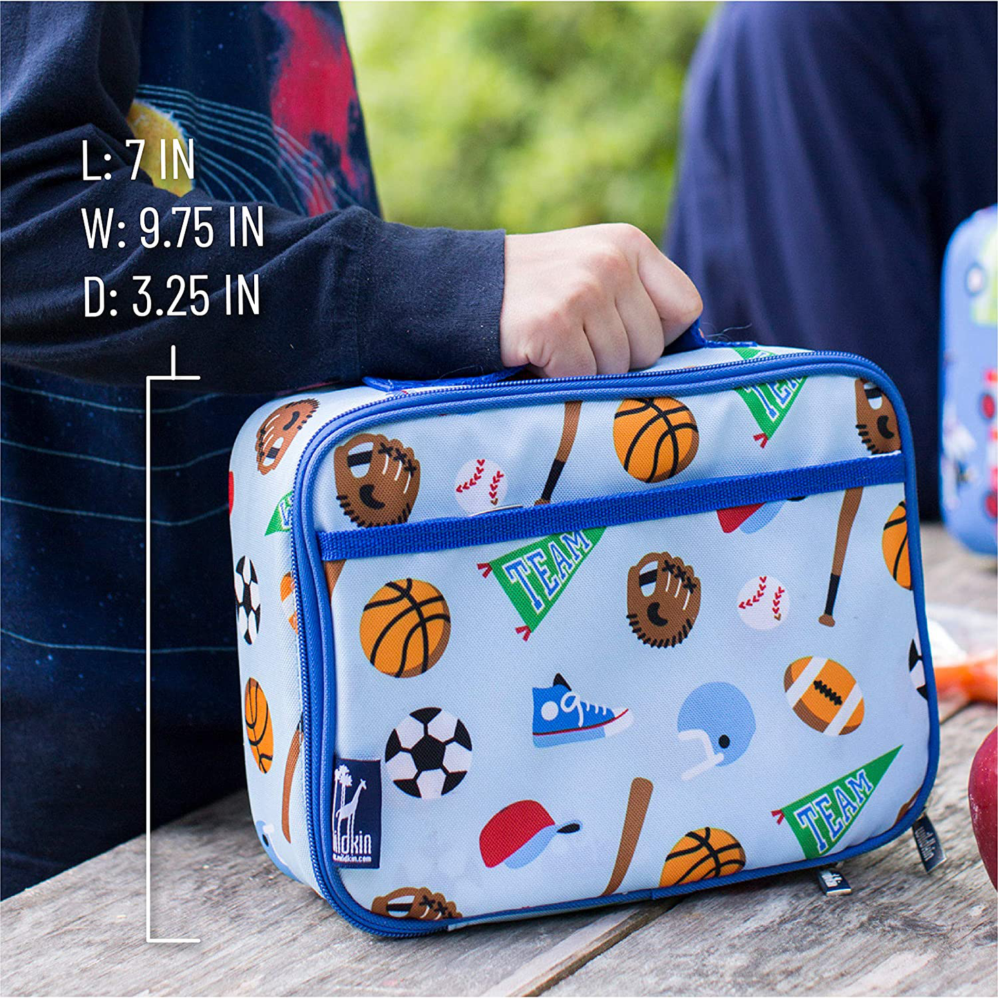 Skørter | Wildkin Kids Insulated Lunchbox Bag for Boys and Girls, Perfect Size for Packing Hot or Cold Snacks for School and Travel, Measures 9.75 x 7 x 3.25 Inches, BPA-Free, Olive Kids (Jurassic Dinosaurs)
