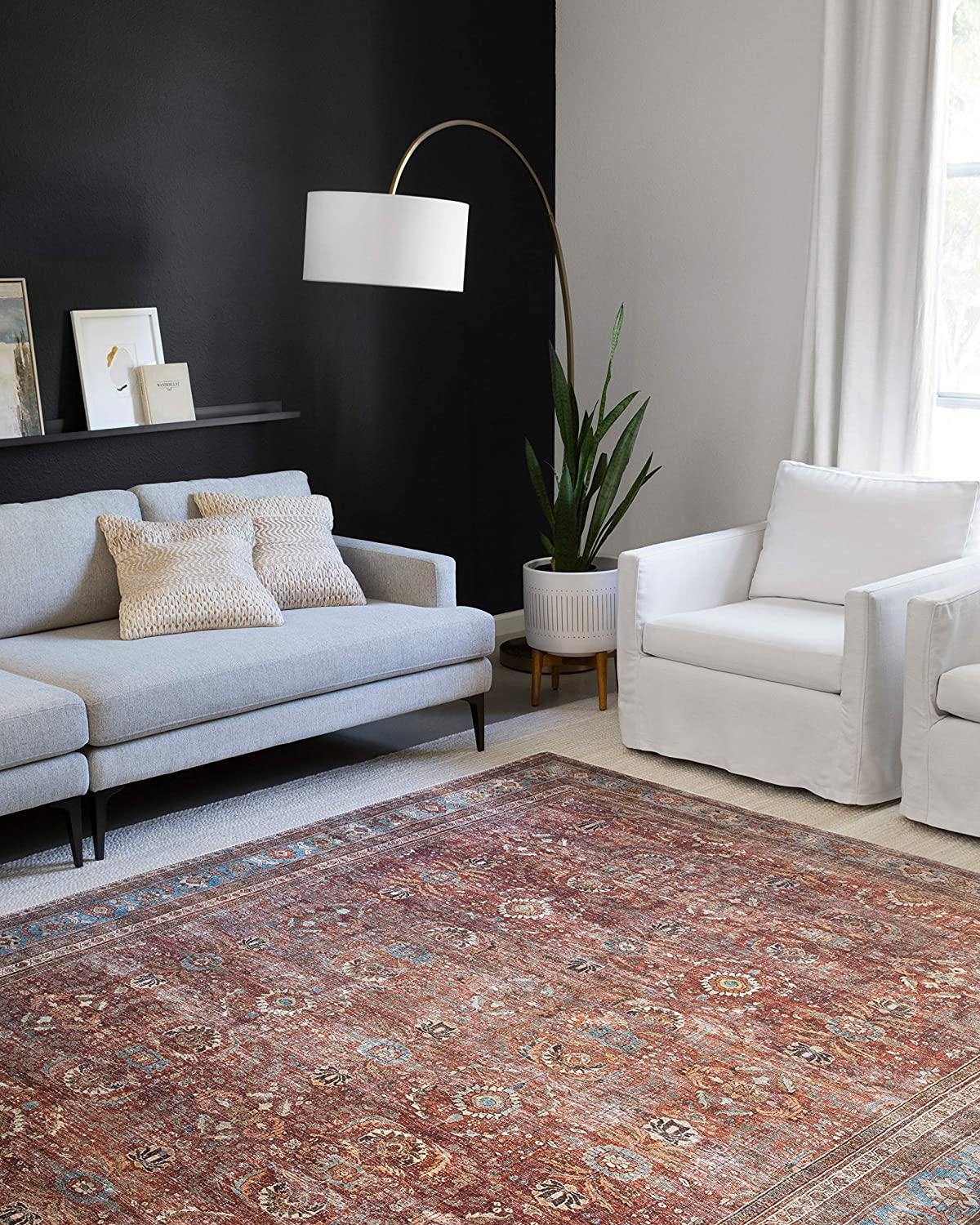 Skørter | Loloi II Layla LAY-02 Spice Traditional Runner Rug 2'-6" x 7'-6"