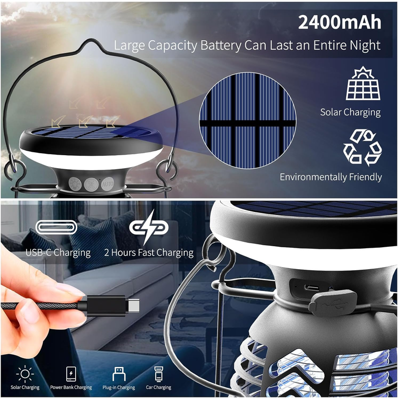 Skorter | Outdoor solar insect killer with LED light - 4000mAh - IP66 waterproof