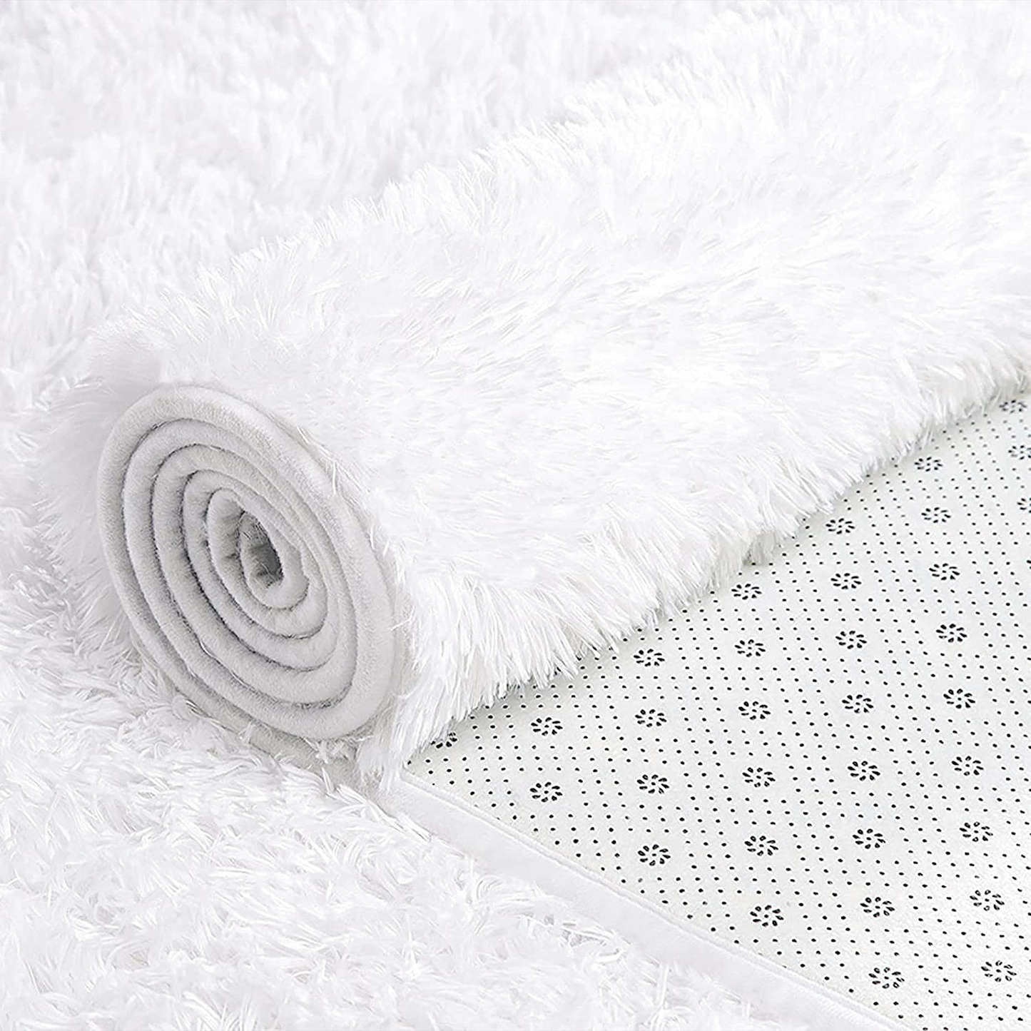 Skørter | GKLUCKIN Shag Ultra Soft Area Rug, Fluffy 5'x8' Light Navy Blue Rugs Plush Fuzzy Non-Skid Indoor Faux Fur Rugs Fuzzy Rugs for Living Room Bedroom Kids Room Playroom Decor