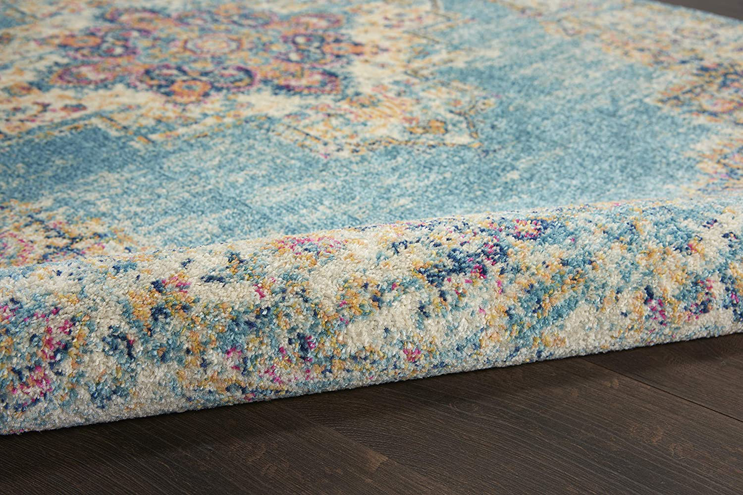 Skørter | Nourison Passion 4' x 6' Ivory Light Blue Rug, 3'9" x 5'9", 5 Feet