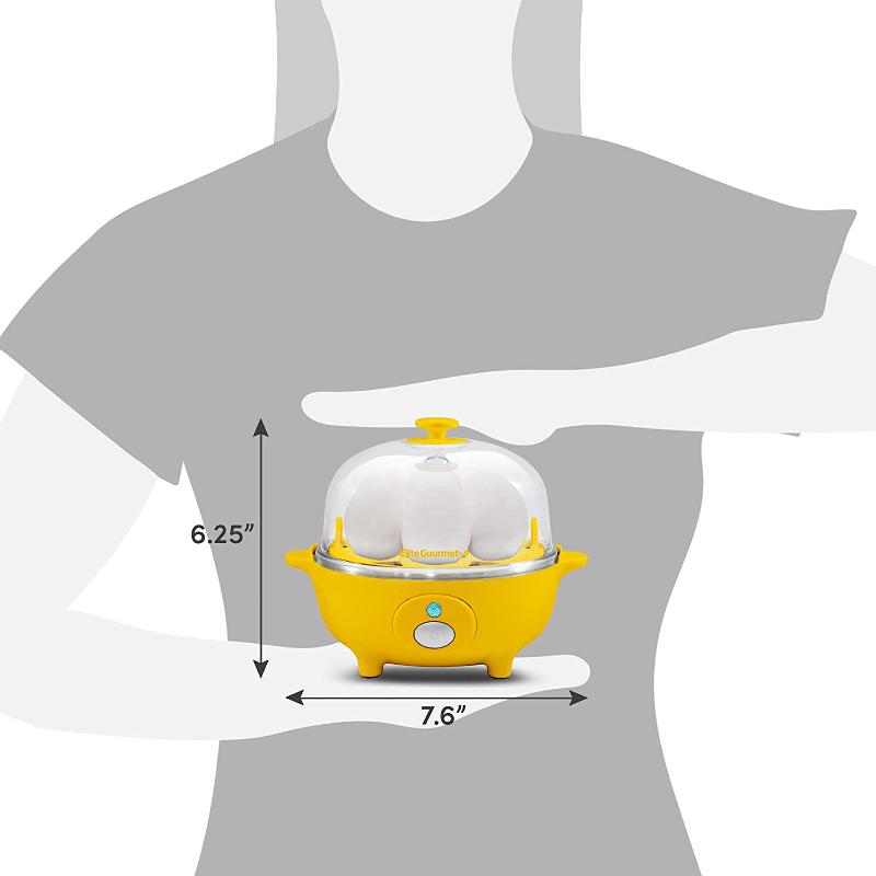 Skorter | Elite Gourmet Simple Electric 7 Egg Capacity Cooker Poacher, Scrambled Egg, Omelette Maker with Automatic Shut-off