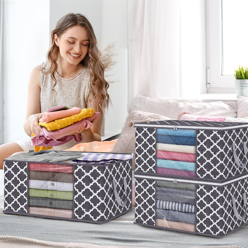 Skørter | Multi Pack Large Cape Closet Organization and Storage Containers for Clothes & Blankets
