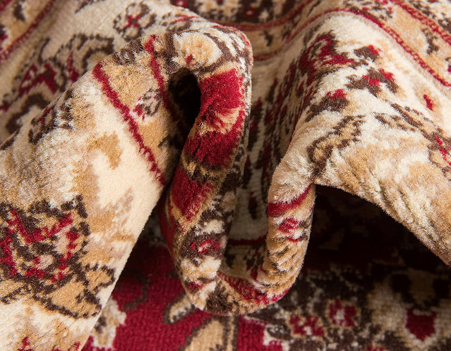 Skørter | Unique Loom Kashan Traditional Floral Area Rug, 2 Feet 7 Inches x 10 Feet, Burgundy/Ivory