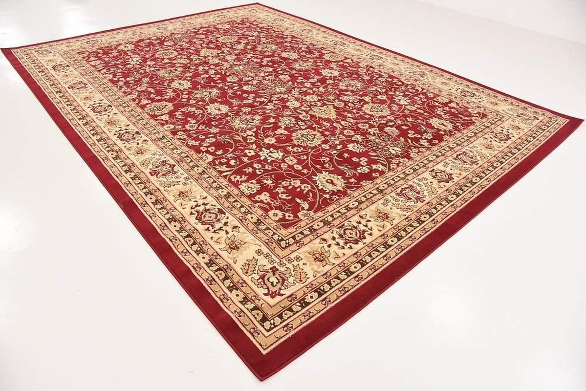Skørter | Unique Loom Kashan Traditional Floral Rug, 4 Feet, Gray/Ivory