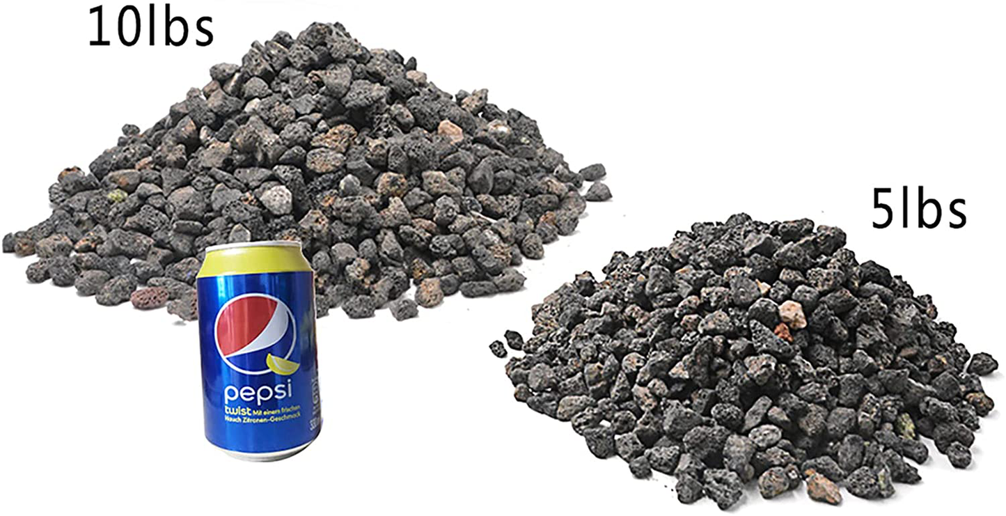 Skørter | Skyflame Black Natural Stones Lava Rock Granules for Gas Fire Pit | Fireplace | Gas Log Set | BBQ Grills | Garden Landscaping Decoration | Cultivation of Potted Plants | Indoor Outdoor Use, 5-lb Bag