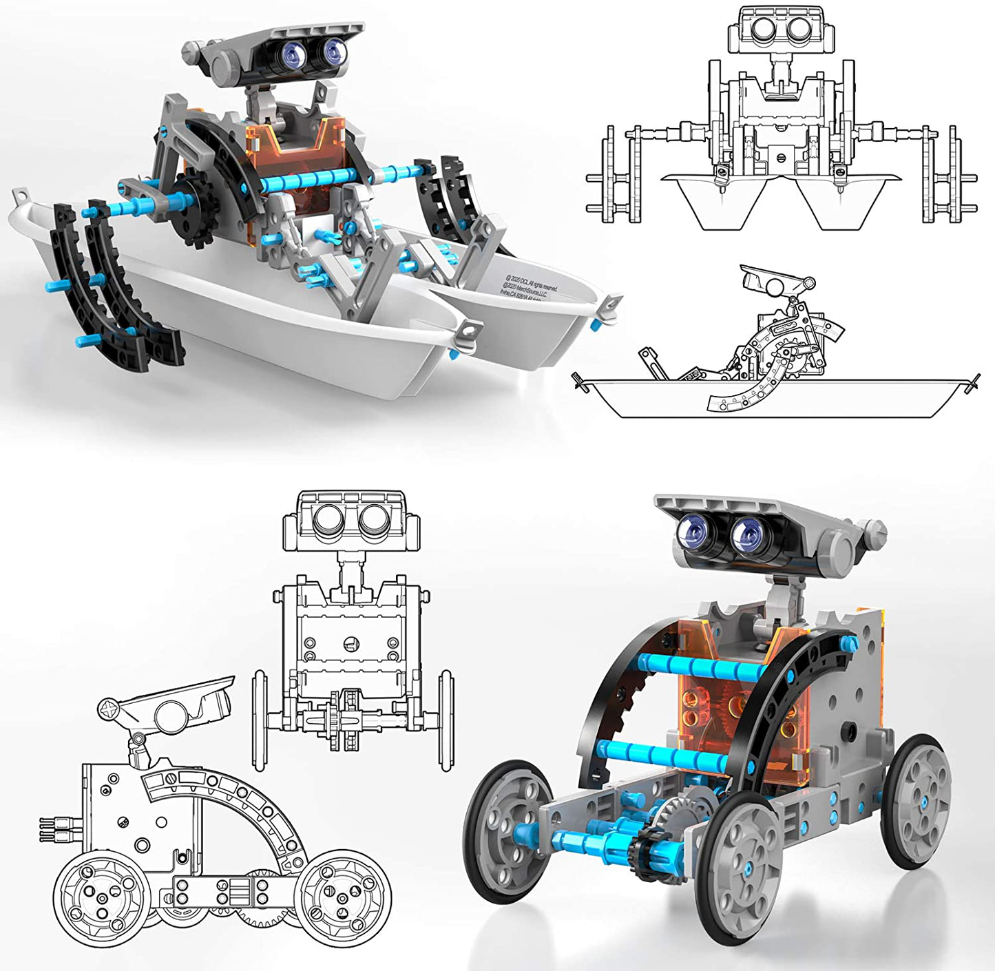 Skørter | CIRO 12-in-1 Solar Robot Toys, STEM educational activities for kids 8-12, 190 pieces building set