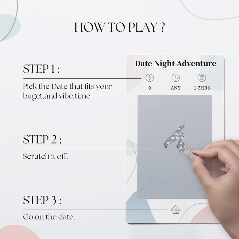 Skørter | 40 Date Ideas For Date Night - Unique Date Scratch Off Cards