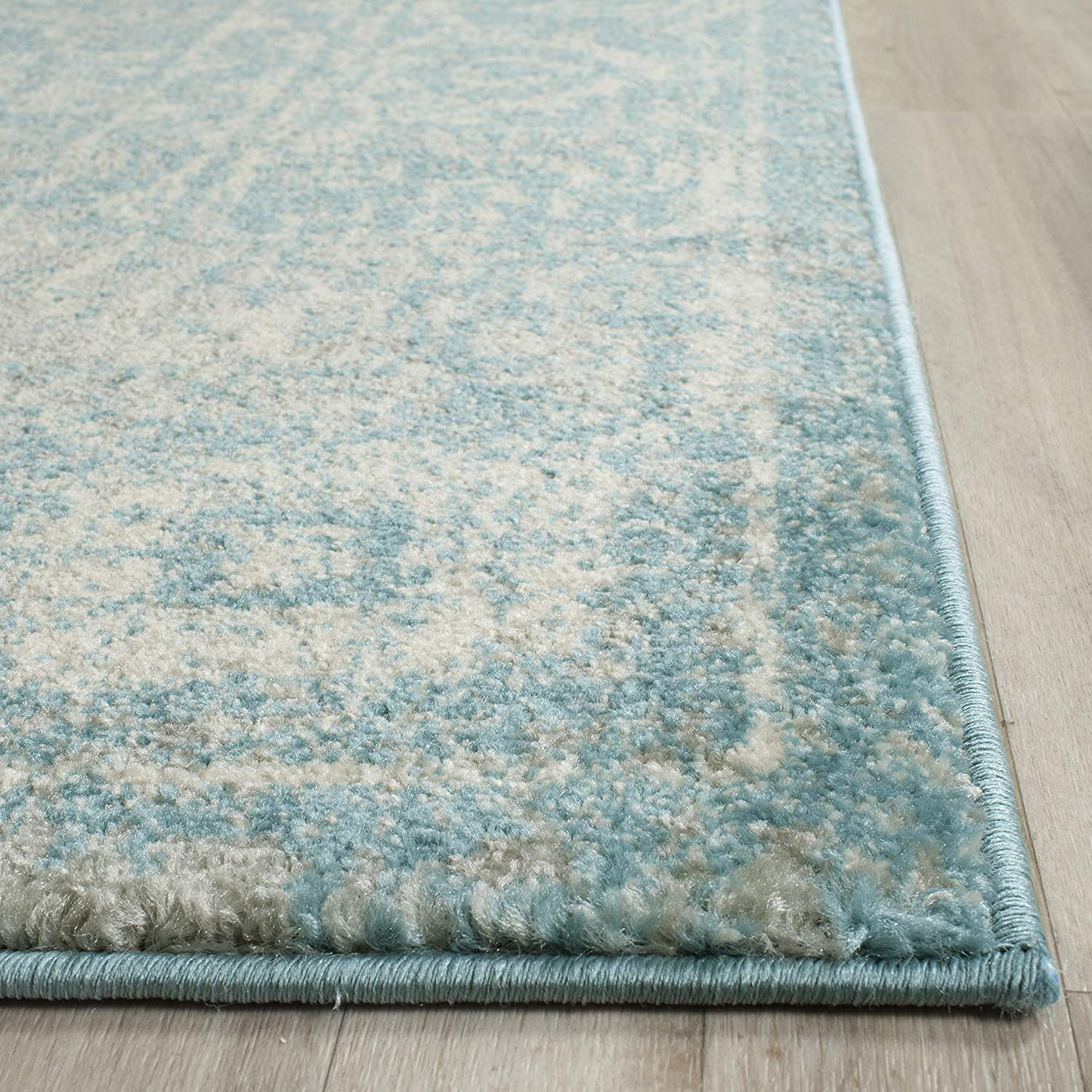 Skørter | Safavieh Evoke Collection EVK270S Shabby Chic Distressed Non-Shedding Stain Resistant Living Room Bedroom Area Rug, 3' x 3' Round, Gray / Ivory