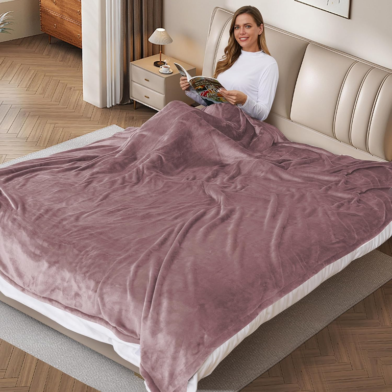 Skørter | Heated electric throw blanket, cozy flannel warming blanket with 4 heat levels