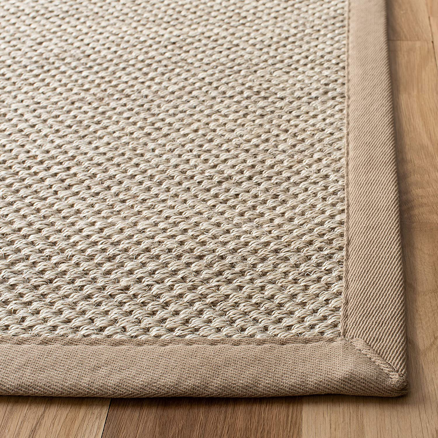 Skørter | Safavieh Natural Fiber Collection NF143B Border Sisal Area Rug, 3' x 5', Marble / Linen