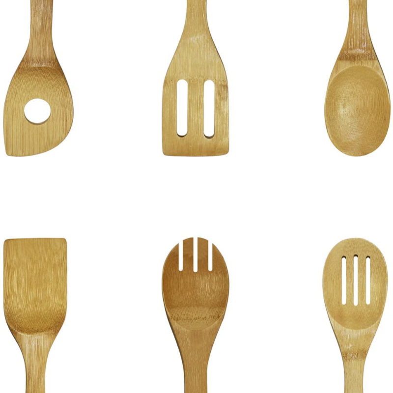Skørter | 6 Pieces Oceanstar Bamboo Kitchen Tool Set With Hole For Hanging