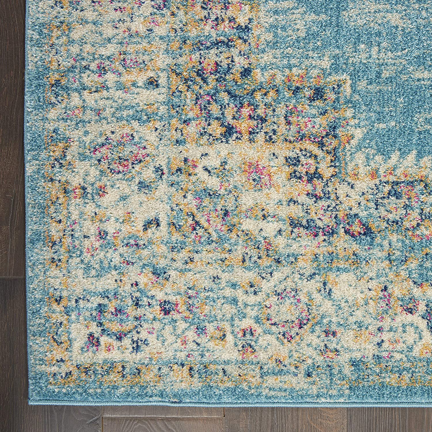 Skørter | Nourison Passion 4' x 6' Ivory Light Blue Rug, 3'9" x 5'9", 5 Feet