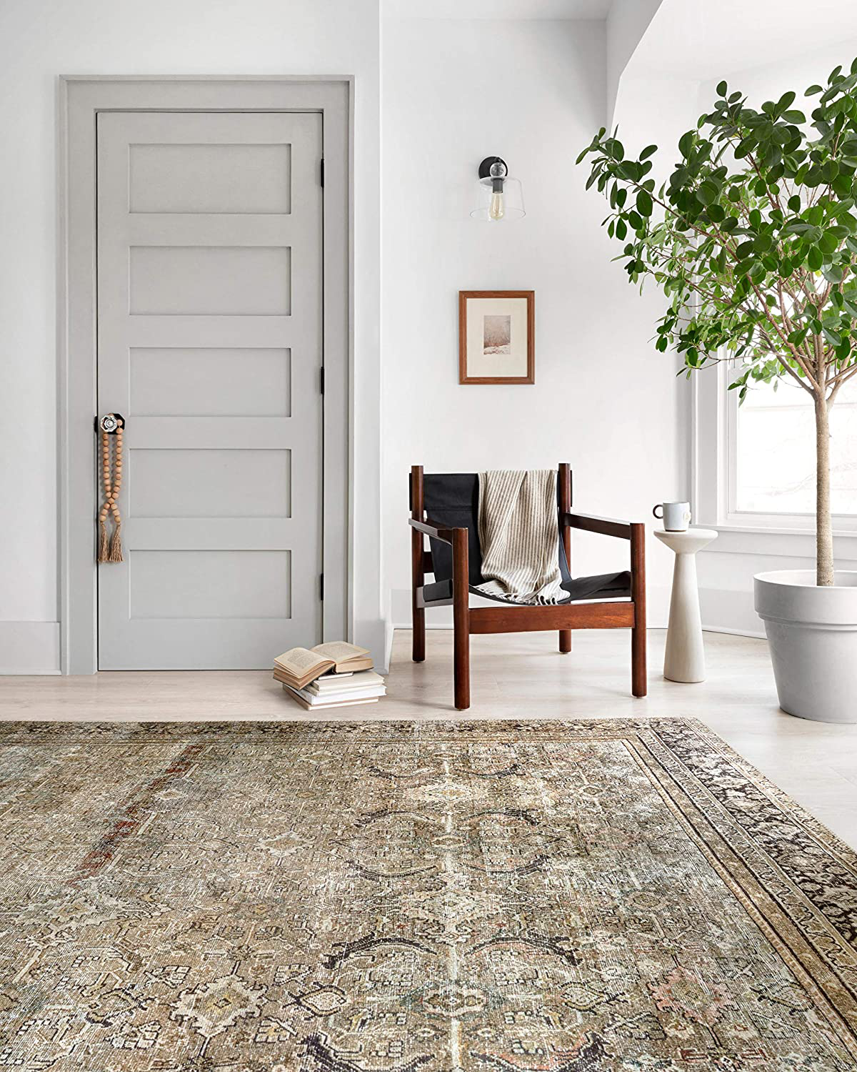 Skørter | Loloi II Layla LAY-03 Olive Traditional Runner Rug 2'-6" x 7'-6"