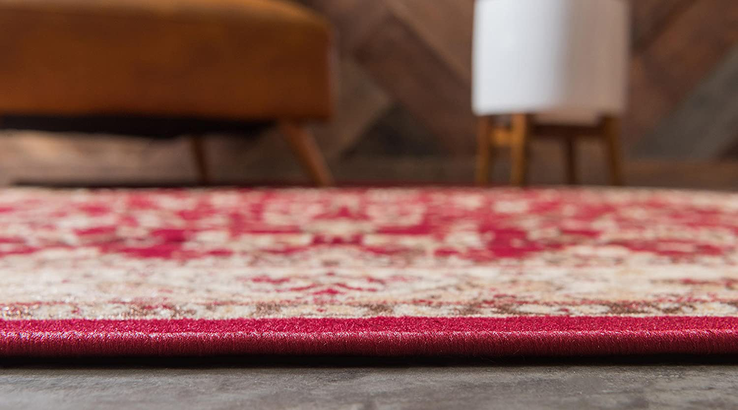 Skørter | Unique Loom Kashan Traditional Floral Rug, 4 Feet, Gray/Ivory
