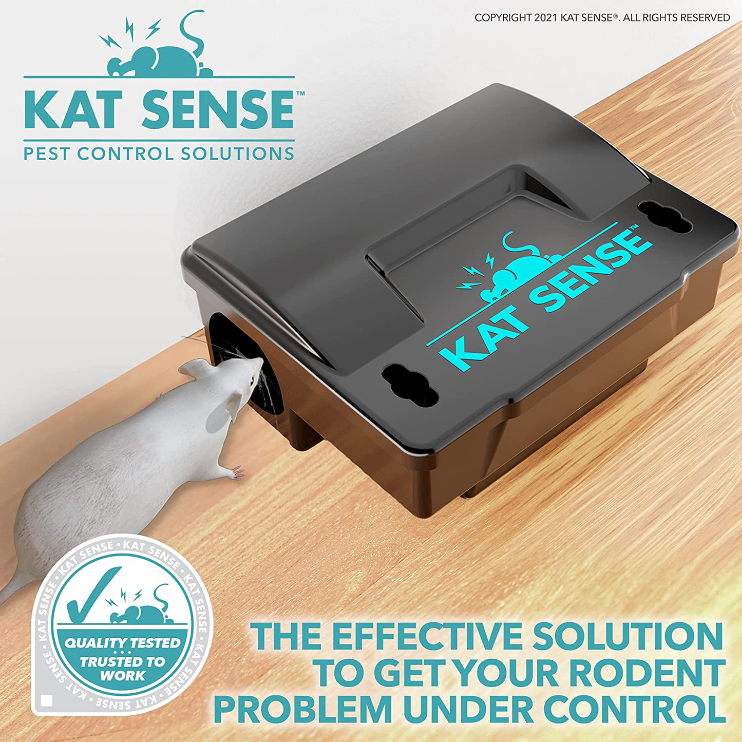 Skørter | Cat Sense Rat Bait Station Traps, Reusable Humane Rat Box Against Mice Chipmunks And Egersneller That Work, Smart Tamper-Proof Burhouse to Secure Bait Block and Pellets, Mouse Bait Station Outdoor