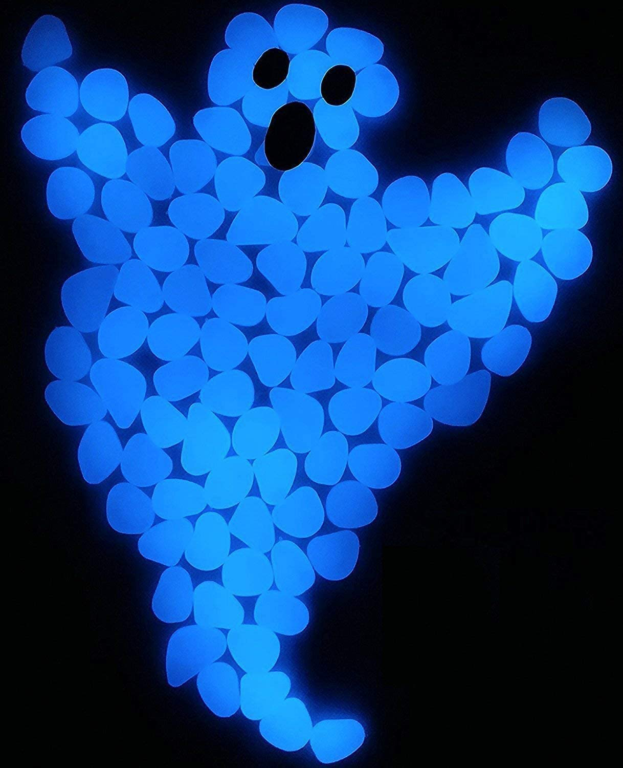 Skørter | chic style 300pcs Glow in the Dark Garden Stones, Garden Luminous Glow Stones Outdoor Decor Glowing Water Fish Tank Gravel (Blue)
