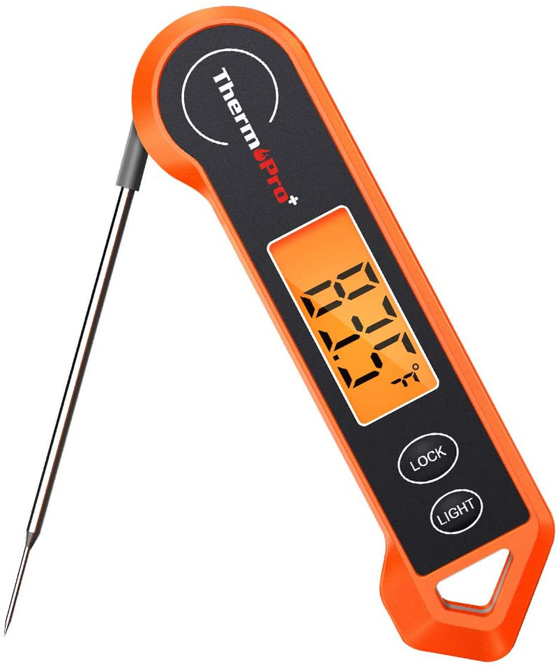 Skørter | ThermoPro TP19H Waterproof Digital Meat Thermometer for Grilling with Ambidextrous Backlit and Motion Sensor Kitchen Cooking Mat Thermometer for BBQ Grill Smokers Oil Roast Candy Thermometer