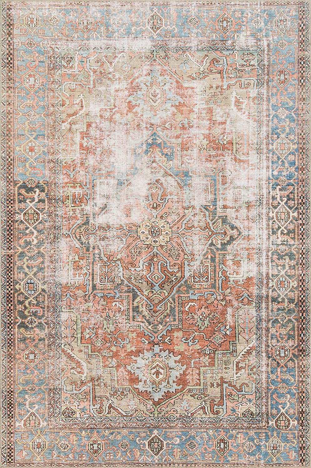 Skørter | Loloi II Loren Collection Vintage Printed Persian Area Rug 2'-3" x 3'-9" Sand