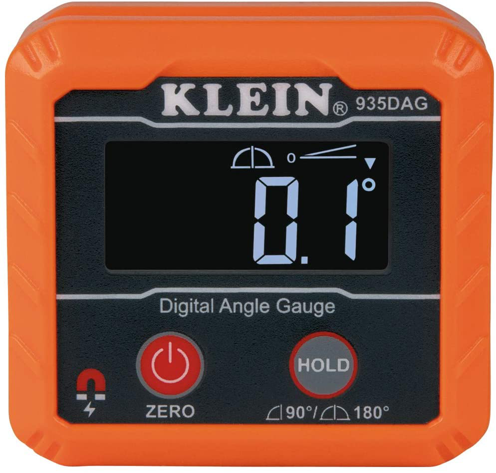 Skørter | Klein Tools 935DAG Digital Electronic Level and Angle Meter, Measures 0 - 90 and 0 - 180 Degree Ranges, Measures and Sets Angles