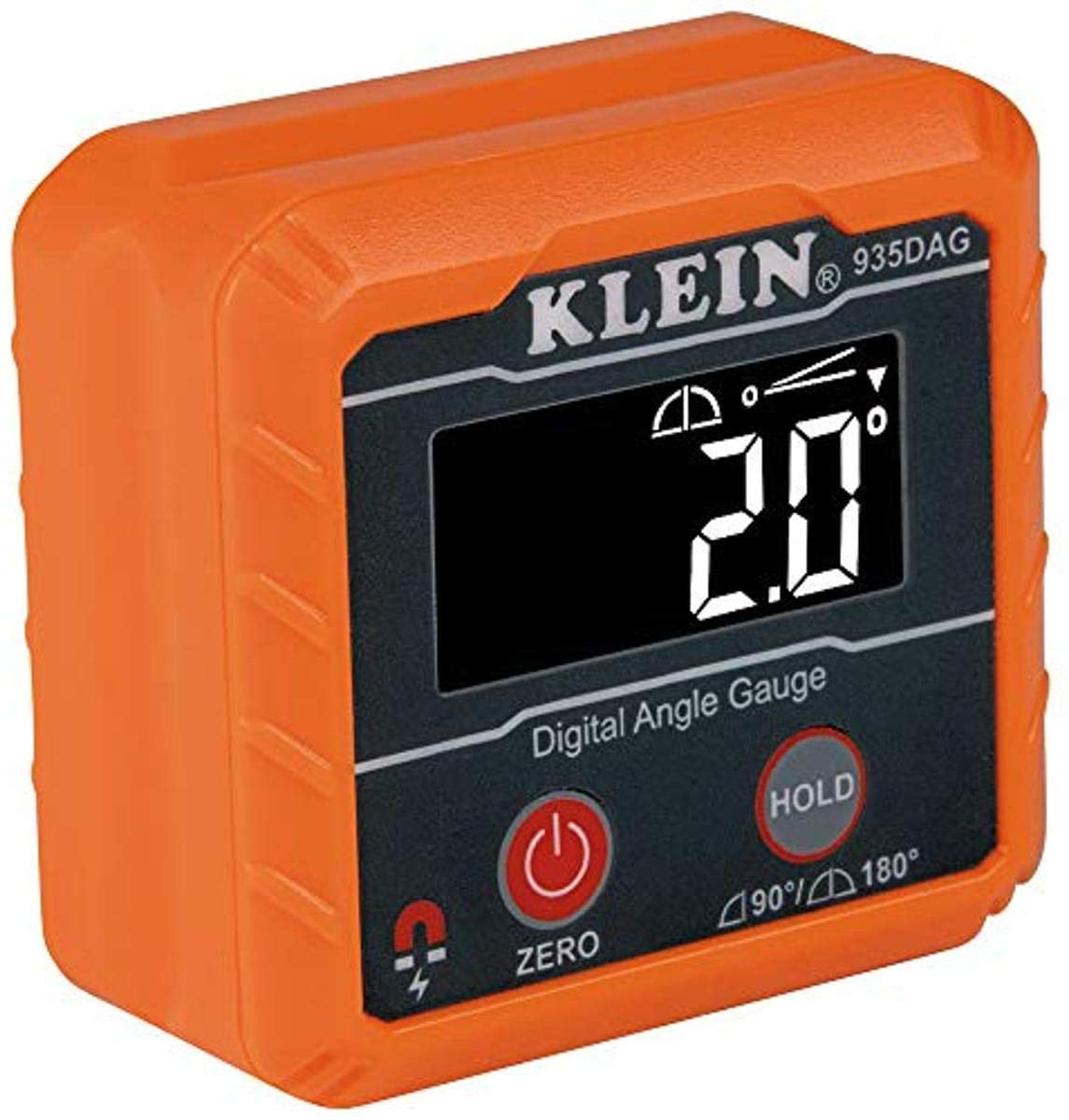 Skørter | Klein Tools 935DAG Digital Electronic Level and Angle Meter, Measures 0 - 90 and 0 - 180 Degree Ranges, Measures and Sets Angles