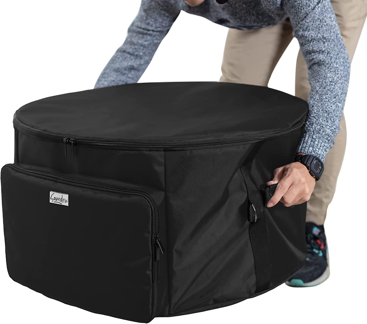 Skørter | SAMDEW 24-inch outdoor fire pit bag compatible with Outland Firebowl model 883 885, Firebowl travel carry axe for 24-inch diameter propane gas fire pit, black, bag only