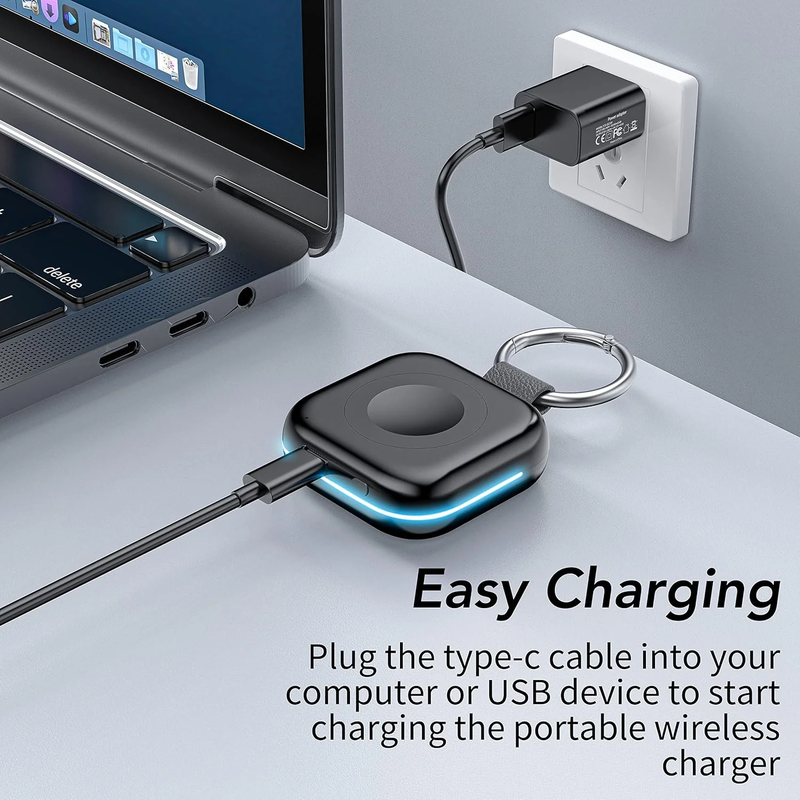 Skorter | 1200mAh Portable Charger for Apple Watch Wireless Magnetic Power Bank Keychain
