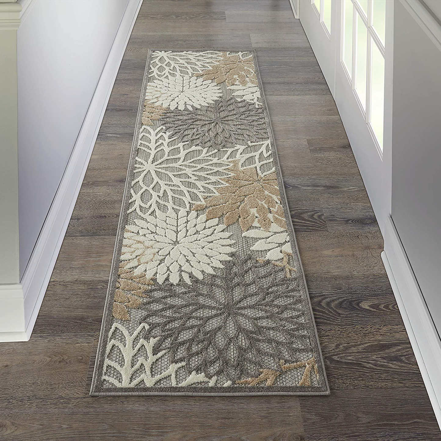 Skørter | Nourison Aloha Indoor/Outdoor Floral 2'3" x 8' Carpet (8' Runner), 2'3"X 8', NATURAL