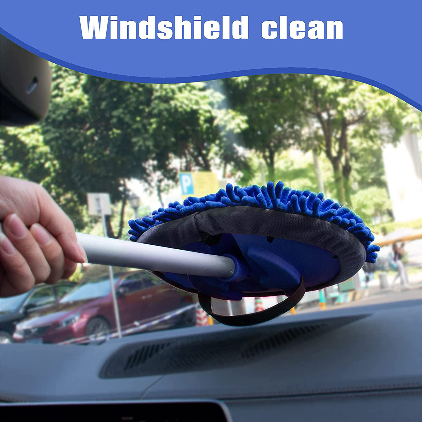 Skørter | anngrowy 62" Microfiber Car Wash Brush with Long Handle Car Wash Mop Kit Mitt Sponge Car Wash Equipment Kit Duster RV Wash Car Wash Brush Accessories, 1 Chenille Lint-Free Replacement Head