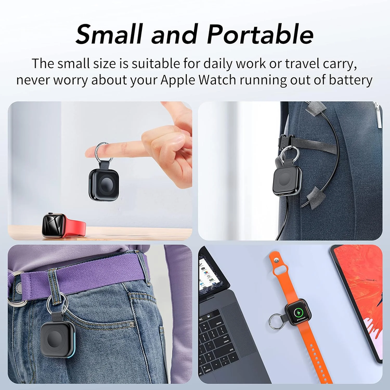 Skorter | 1200mAh Portable Charger for Apple Watch Wireless Magnetic Power Bank Keychain