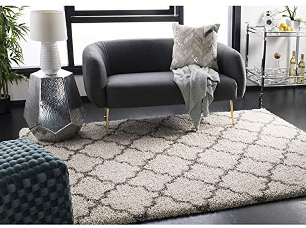 Skørter | SAFAVIEH Hudson Shag Collection SGH282L Moroccan Trellis Non-Shedding Living Room Bedroom Dining Room Entrance Plush 2-Inch Thick Accent Rug, 2' x 3', Slate Blue / Ivory