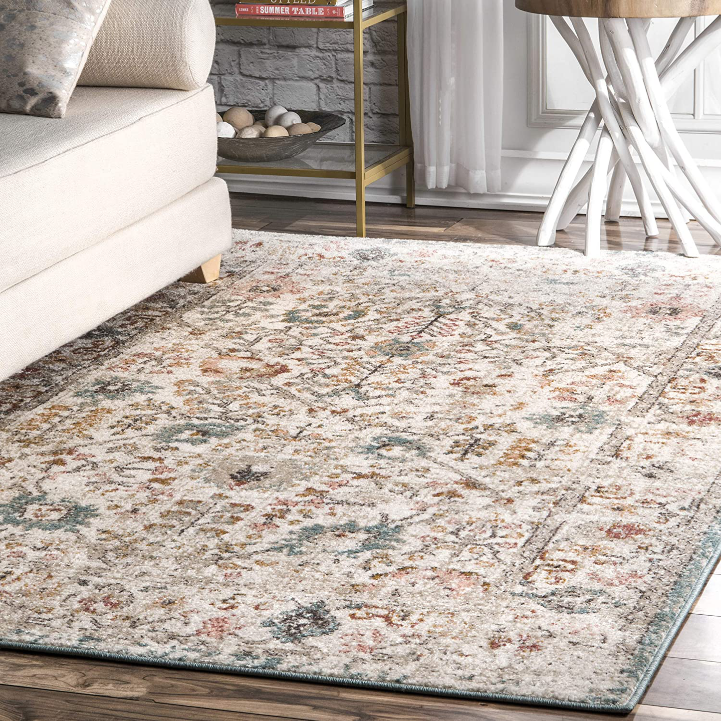 Skørter | nuLOOM Rose Persian Vintage Runner Rug, 2' 6" x 6', Beige