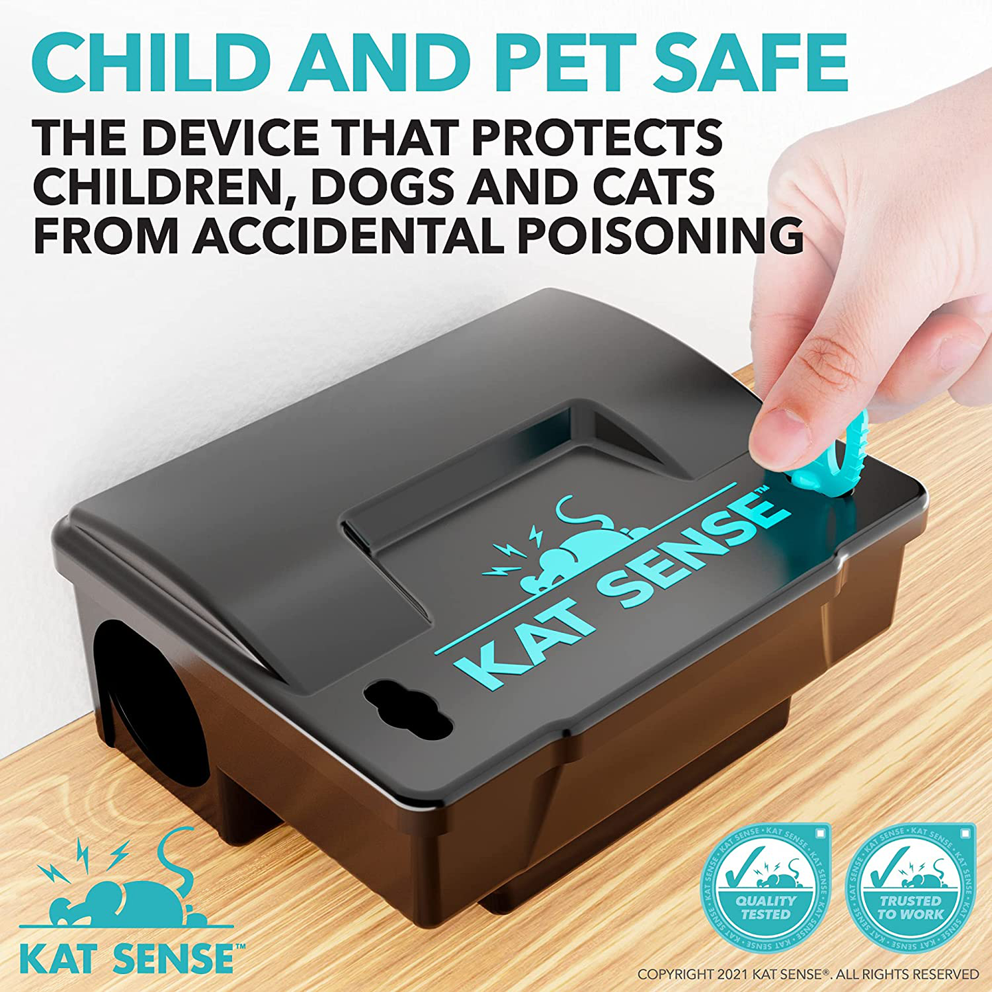 Skørter | Cat Sense Rat Bait Station Traps, Reusable Humane Rat Box Against Mice Chipmunks And Egersneller That Work, Smart Tamper-Proof Burhouse to Secure Bait Block and Pellets, Mouse Bait Station Outdoor