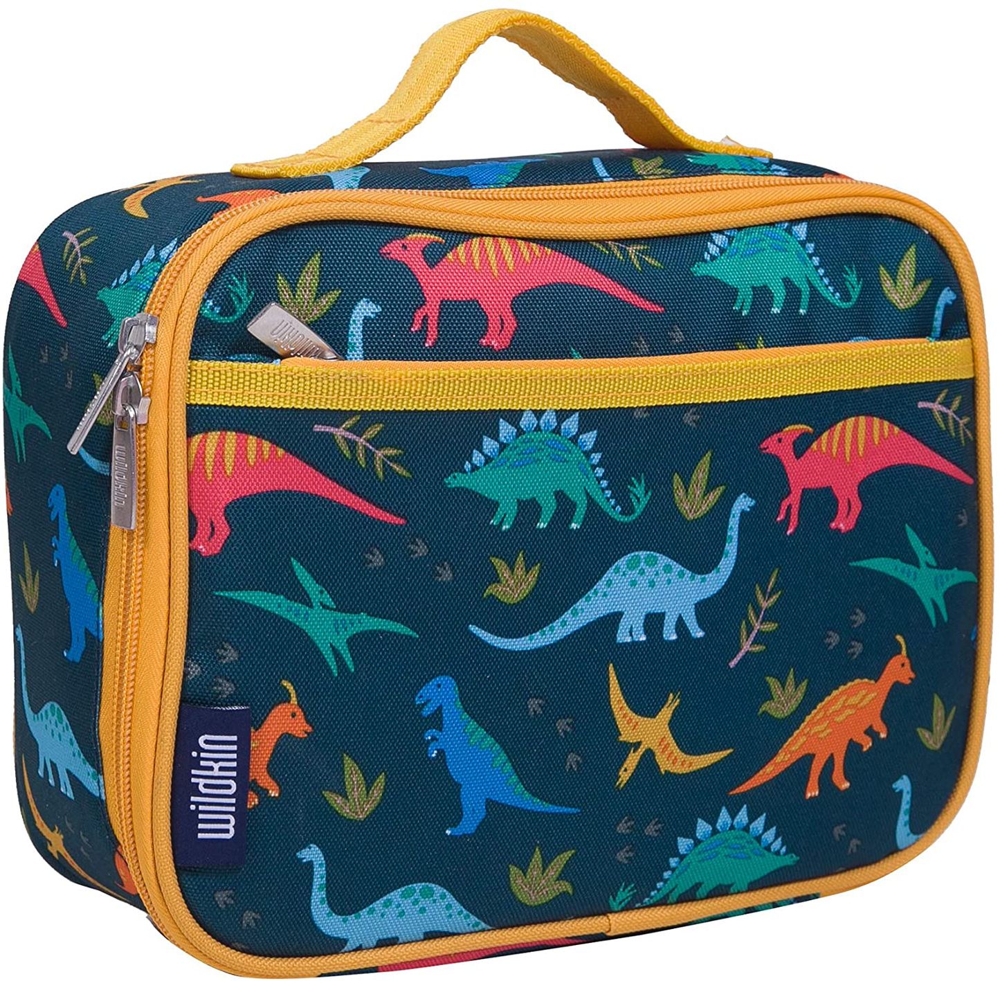 Skørter | Wildkin Kids Insulated Lunchbox Bag for Boys and Girls, Perfect Size for Packing Hot or Cold Snacks for School and Travel, Measures 9.75 x 7 x 3.25 Inches, BPA-Free, Olive Kids (Jurassic Dinosaurs)