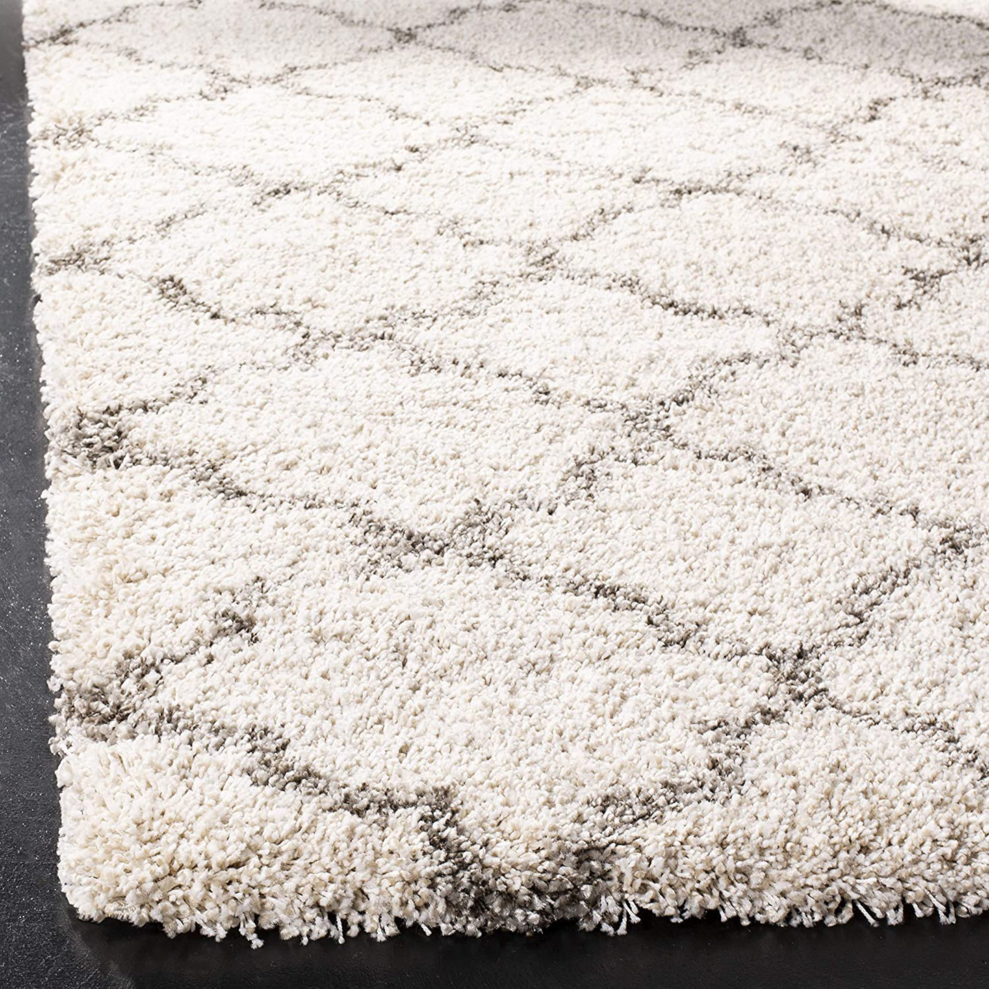 Skørter | SAFAVIEH Hudson Shag Collection SGH282L Moroccan Trellis Non-Shedding Living Room Bedroom Dining Room Entrance Plush 2-Inch Thick Accent Rug, 2' x 3', Slate Blue / Ivory