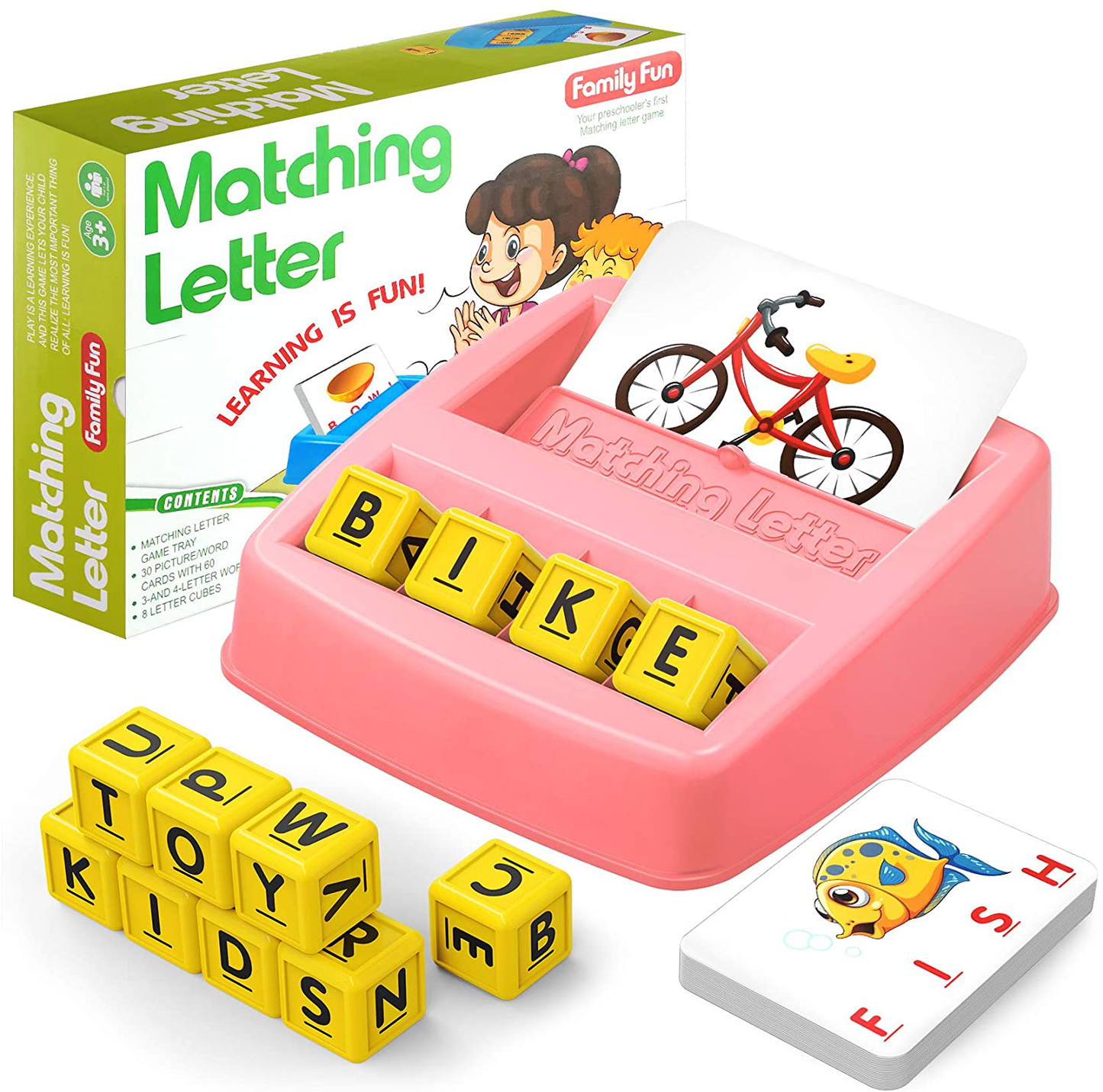 Skørter | HahaGift Educational toys for 2-5 year old girl gifts, Matches letter learning game activities, Christmas birthday gift for toddlers 2 3 4 5 year old girls