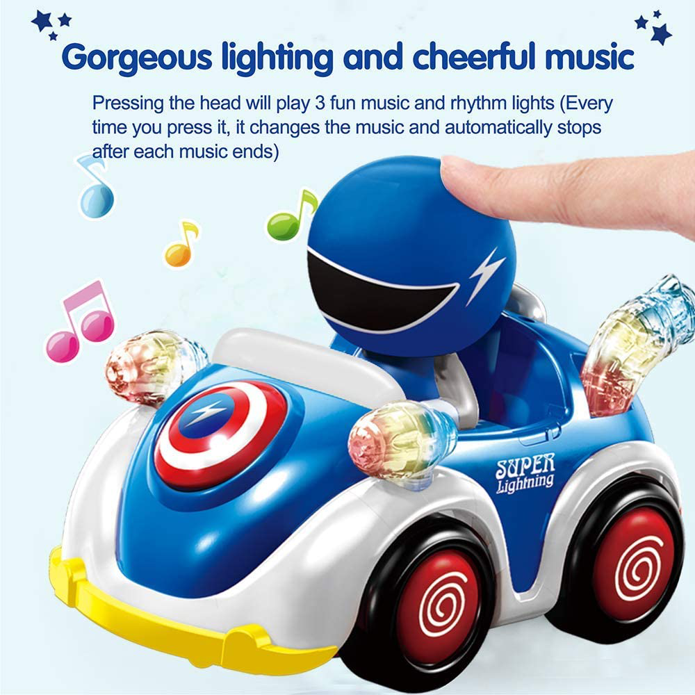Skørter | RC Toys Remote Control Car for 1 2 3 4 5 6 Years Old Baby Toddler Kids STEM RC Cartoon Racing Car Toys for Kids with Music and Lights RC Car Christmas Birthday Gifts Boys Girls