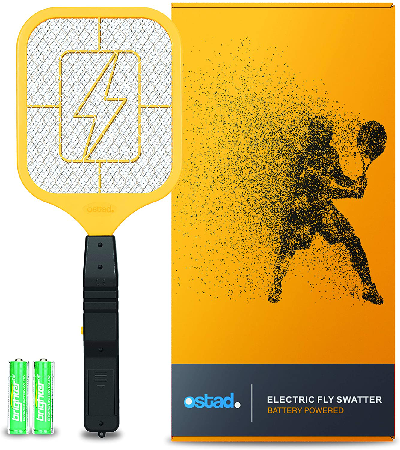 Skørter | Ostad Bug Zapper Electric Fly Swatter Racket - Powerful Handheld Indoor Outdoor Pest Control Insect Zapper Kills - Fly Mosquito Zapper, Bee, Wasp, Flying Insect Killer 4000 Volts - AA Batteries Included