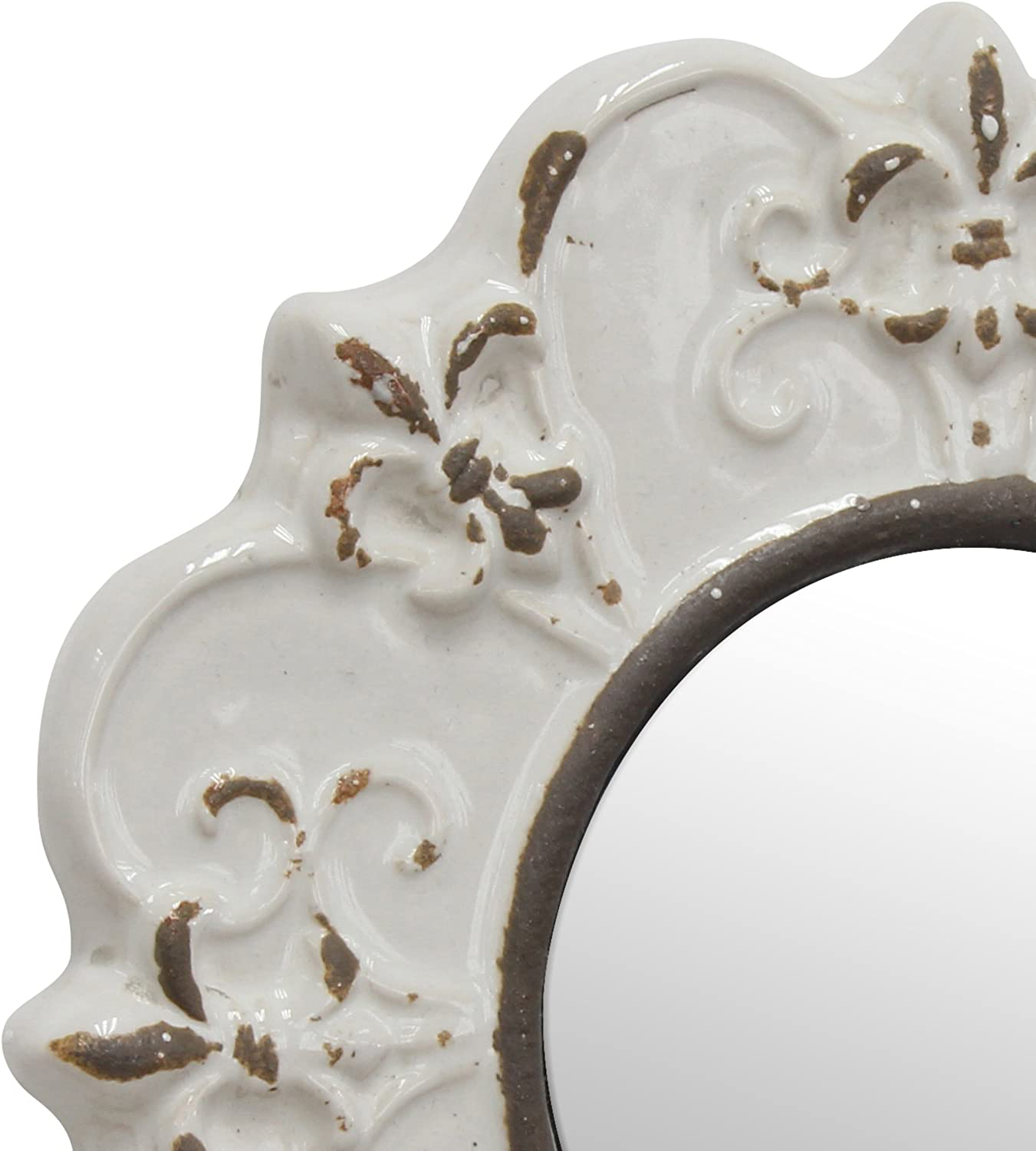 Skørter | Stonebriar White Hanging Wall Mirror, 8"