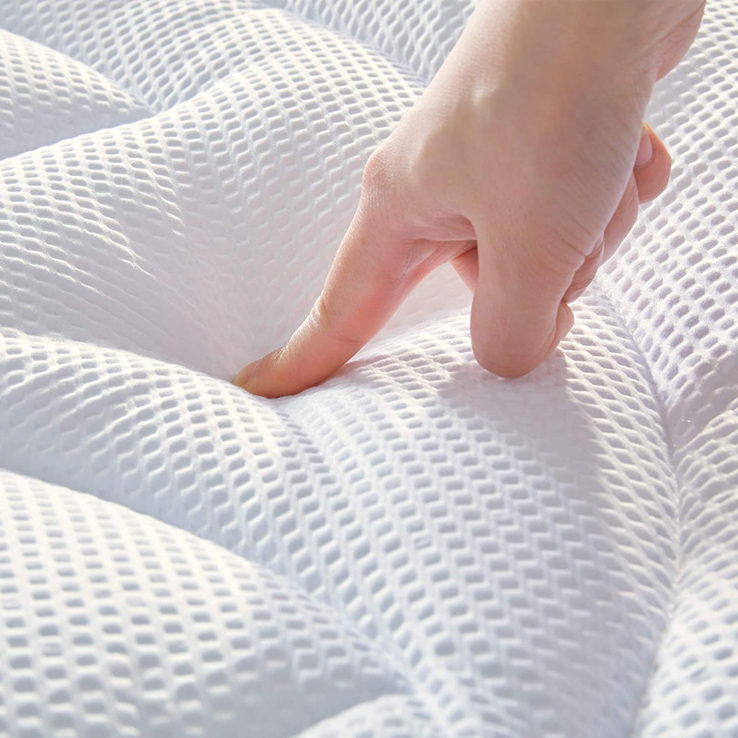 Skorter | Sleep Zone Premium Mattress Protector Cooling Overfilled Fluffy Soft Top Design Up to 21 Inches Deep Pocket with Elastic Skirt, Gray, King
