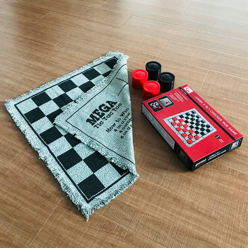 Skørter | Yuanhe 3 in 1 Gigantic Chess Set and Stikktak Game with Reversible Mat - Indoor and Outdoor Board Game for Families