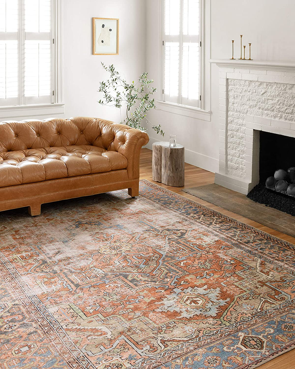 Skørter | Loloi II Loren Collection Vintage Printed Persian Area Rug 2'-3" x 3'-9" Sand