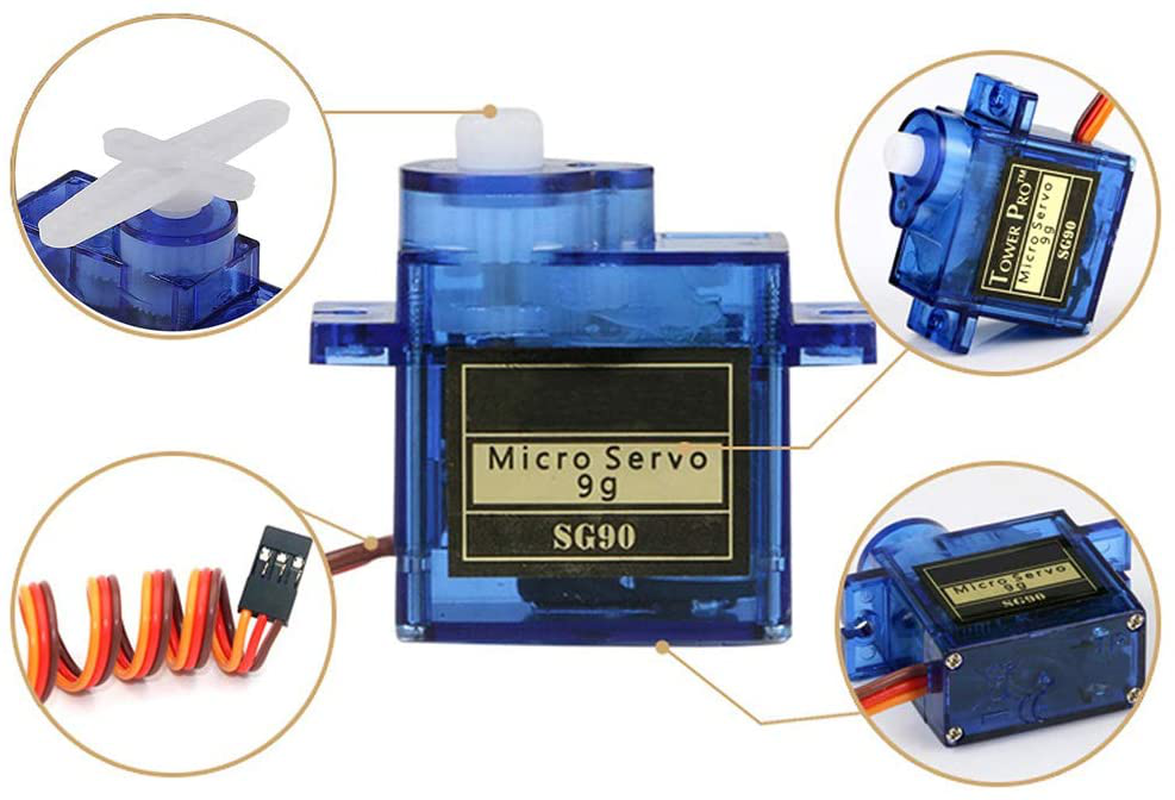 Skorter | 10Pcs SG90 9g Micro Servos for RC Robot Helicopter Plane Control Car Boat
