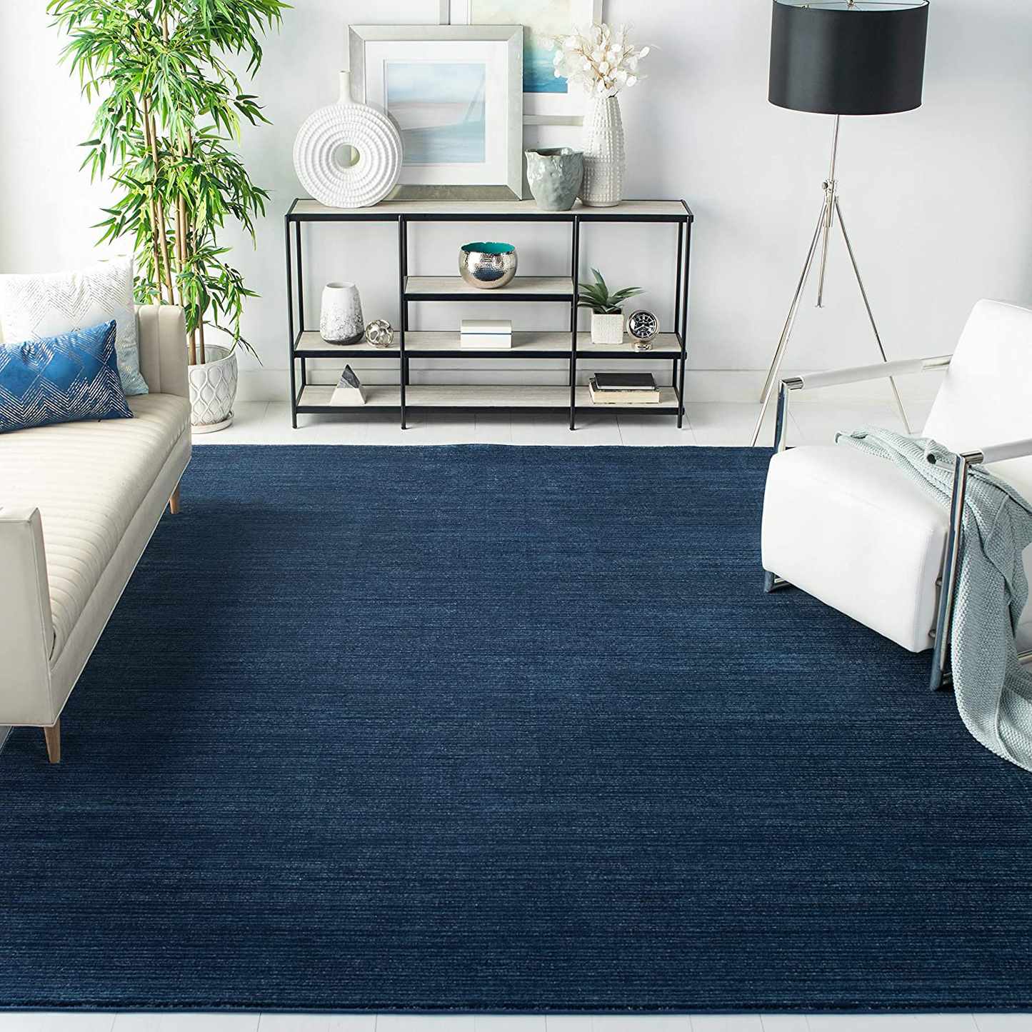 Skørter | Safavieh Vision Collection VSN606D Modern Ombre Tonal Chic Non-Shedding Stain Resistance Living Room Bedroom Area Rug, 4' x 4' Round, Gray