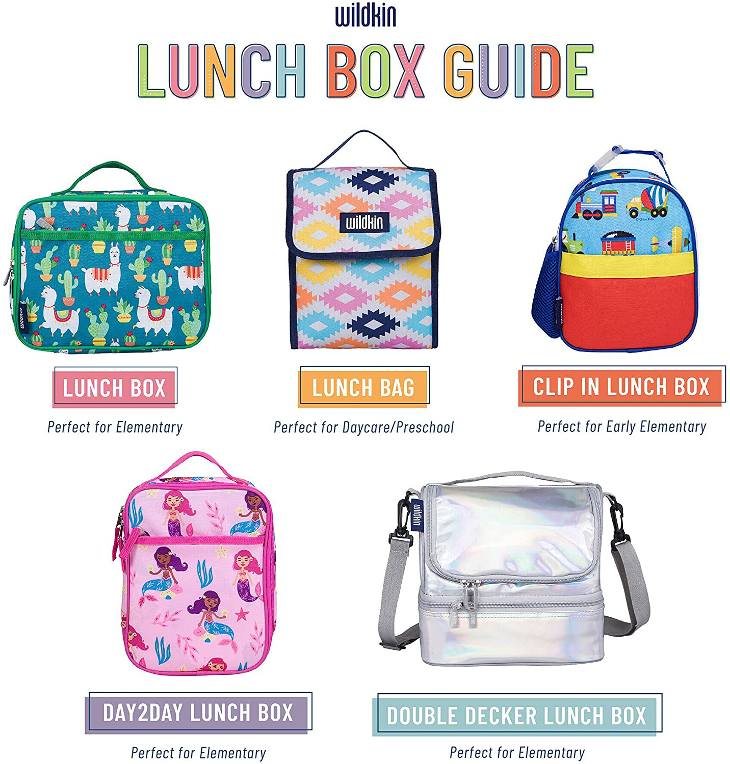Skørter | Wildkin Kids Insulated Lunchbox Bag for Boys and Girls, Perfect Size for Packing Hot or Cold Snacks for School and Travel, Measures 9.75 x 7 x 3.25 Inches, BPA-Free, Olive Kids (Jurassic Dinosaurs)