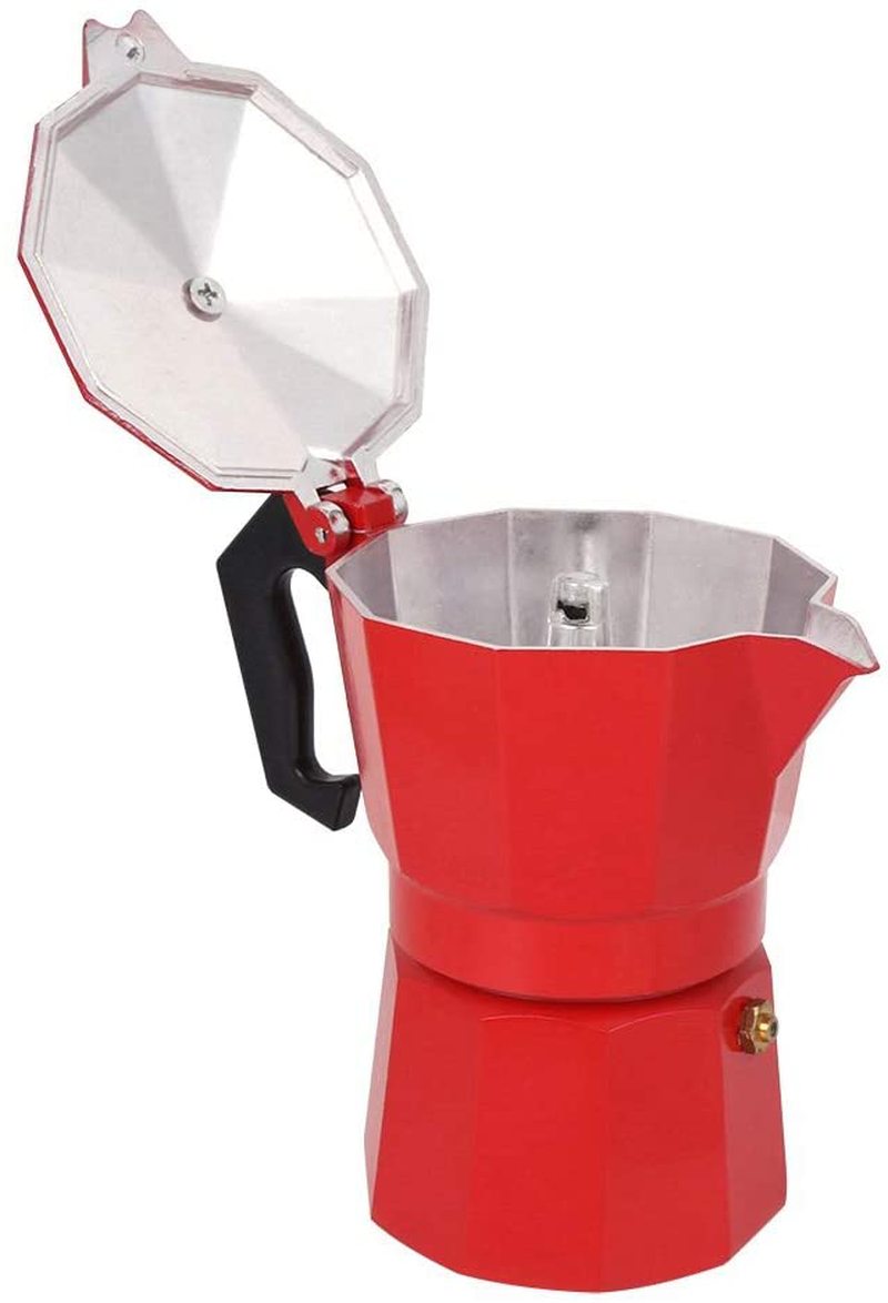 Skørter | 6 Cup Coffee Maker, Italian Style Coffee Maker, Moka Coffee Maker, Coffee Maker Tools, Quick Cleaning Pot for Home Office (Black)